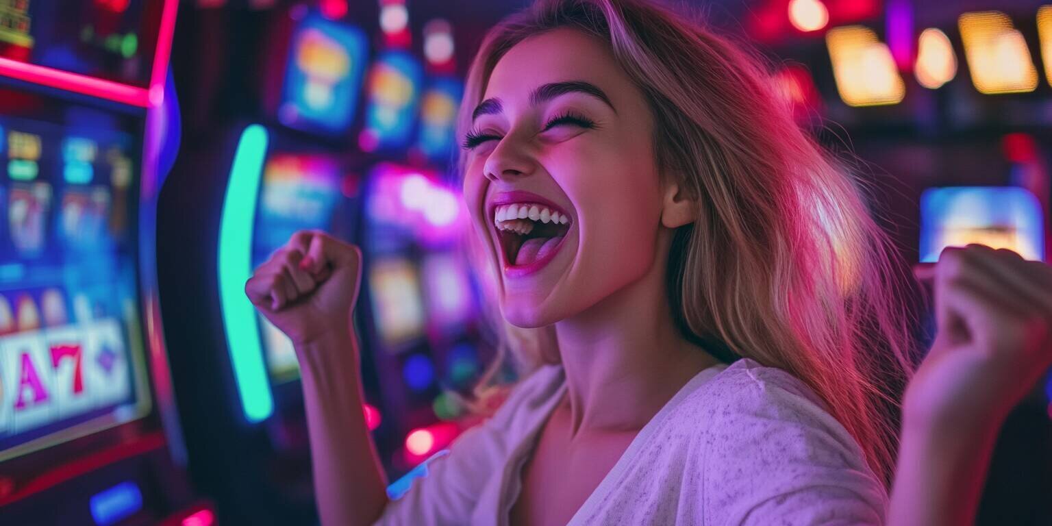 Young Woman Enjoying Spin96 Casino